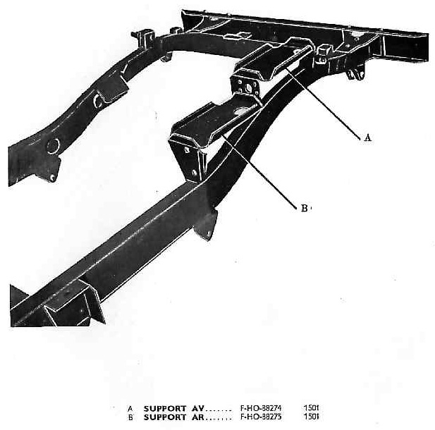 Cadre du chassis (partie modifiée pour équipement 24 volts)