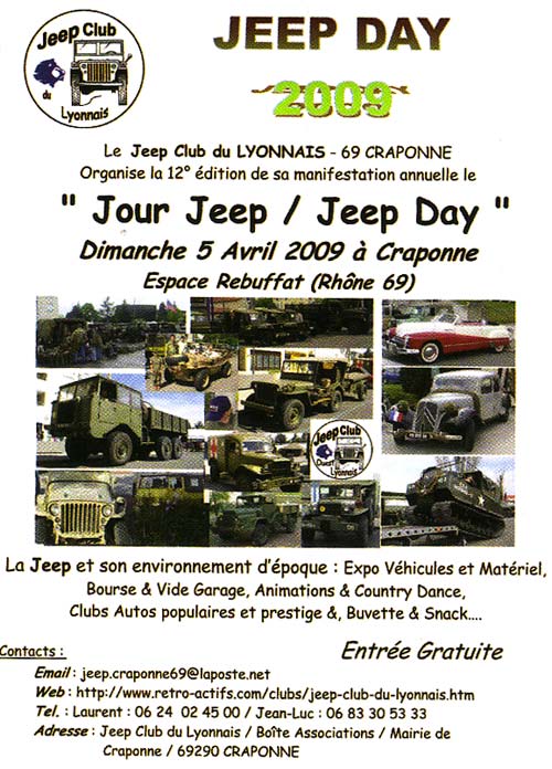 5 avril 2009 : Jeep Day à Craponne (69)